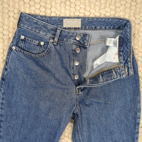 Everlane The Curvy 90's Cheeky Straight Crop Jeans Sz 28 - Picture 4 of 10